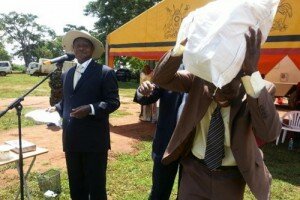 Ugandan president’s #sackofmoney causes uproar on social media