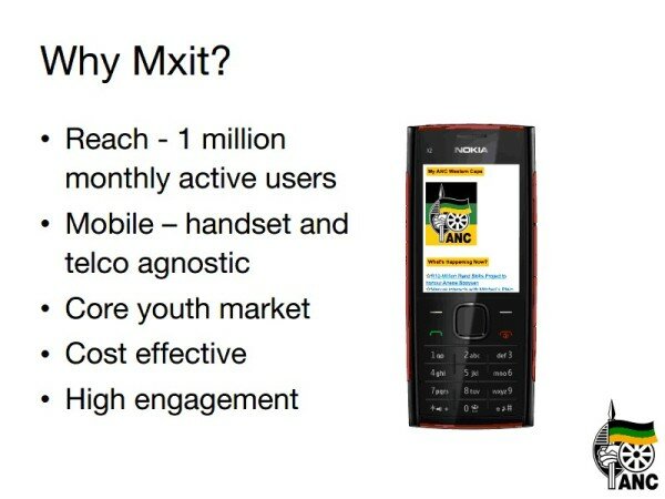 ANC maximises on Mxit campaigns