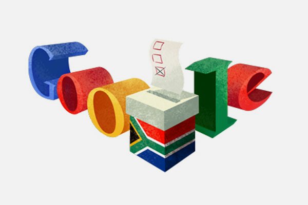Google Doodle marks SA election