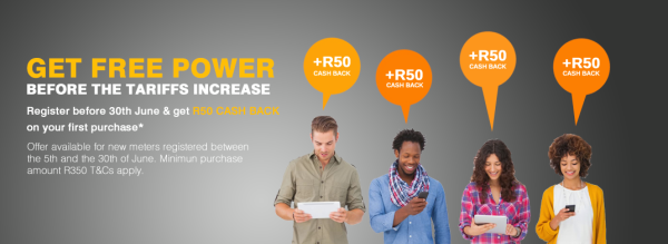 Powertime offers users $5 cash back on first electricity purchase